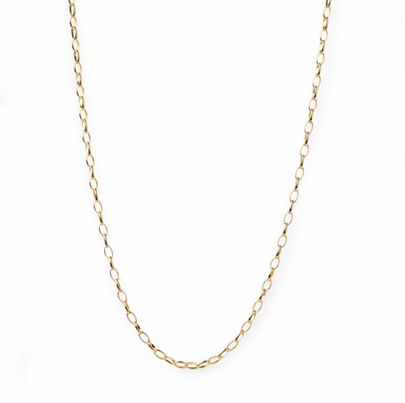 Ovale Halskette Goldfarben