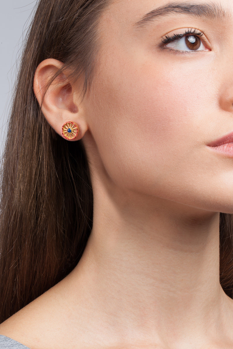 Mini Wheel Earrings