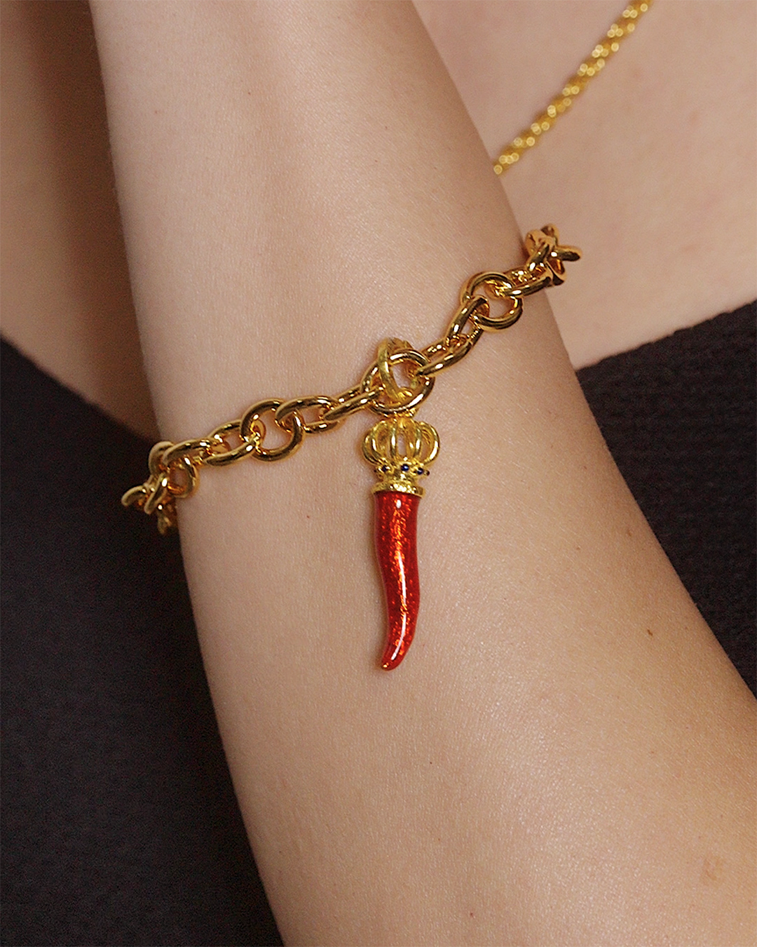 Base Bracciale Dorato con Logo